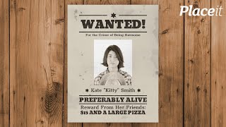 How to Create a Wanted Poster (with an Online Poster Maker) screenshot 1