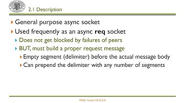 ZeroMQ: DEALER socket |  | UPV