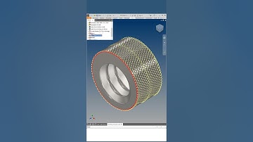 Creating #realistic knurling on Cylindrical Surface | #inventor  #inventorshorts | #youtubeshorts