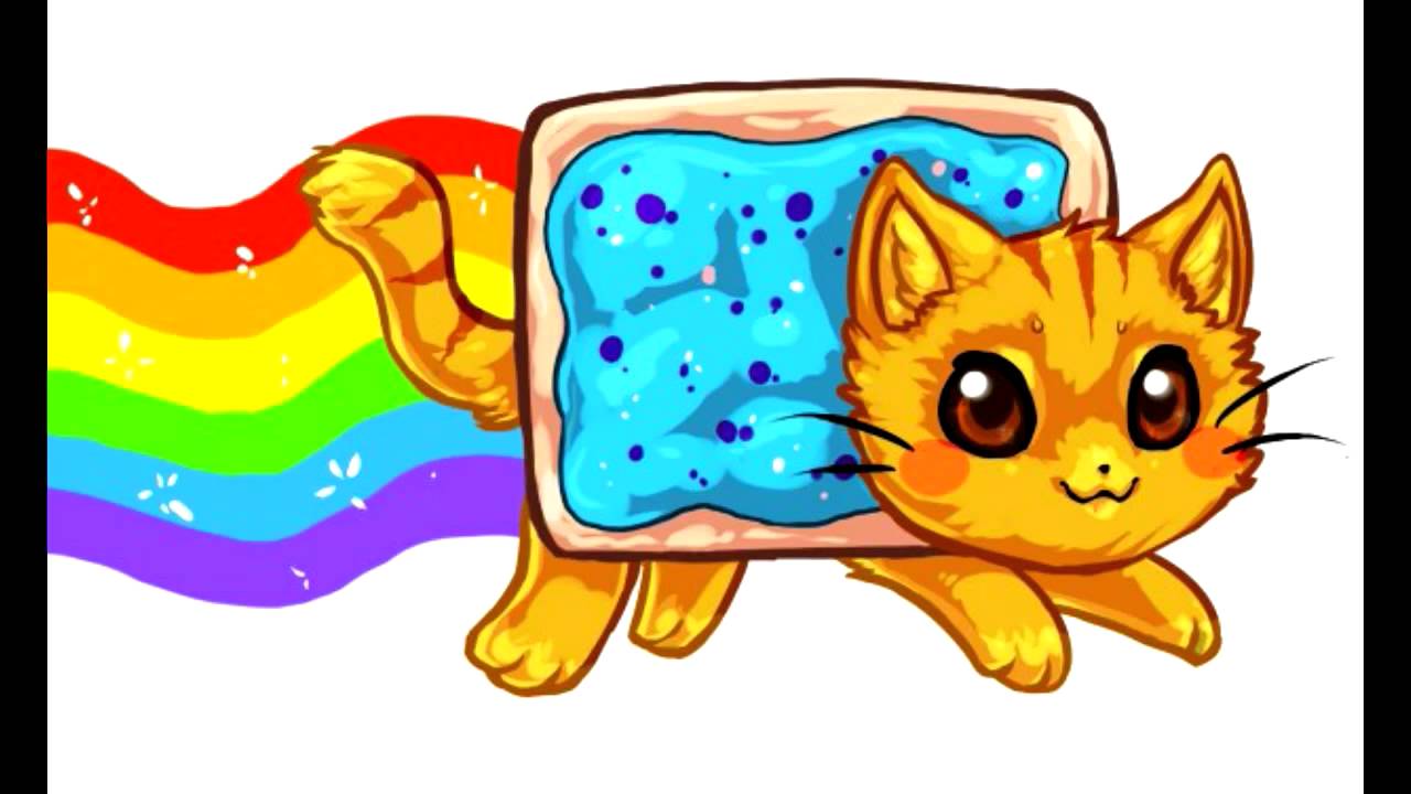 Как нарисовать кота с радугой