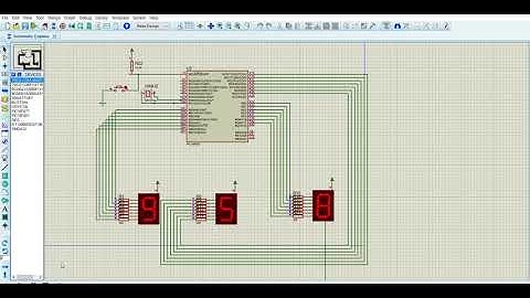 Dùng vi điều khiển PIC 16F887 giao tiếp với 3 led 7 đoạn anode chung dùng 3 port B, C và D