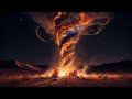 Pillar of Fire - Fiery Desert Vortex Blue Energy Core 4K - Free No Copyright Dramatic Background