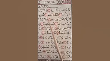 تلقين سورة الغاشية بالهجاء