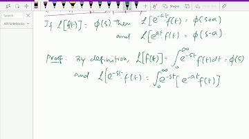 Laplace transform : - ( First shifting property ) - 11.