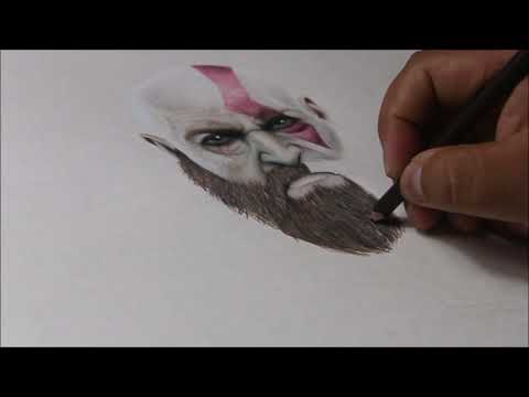 Dibujo de Kratos (God Of War) @H3ct0rDibujos