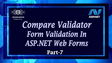 07 | Compare Validator In ASP.NET Web Forms | Form Validation | ASP.NET Web Forms (Hindi/Urdu)