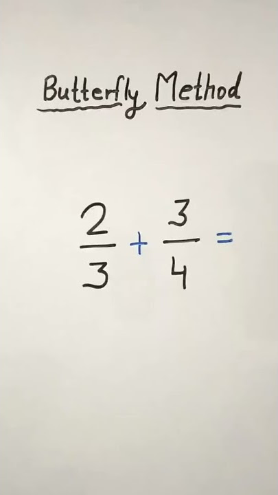 Addition Trick |🦋Butterfly Method for addition fraction |Fraction Trick #shorts #fraction #tricks