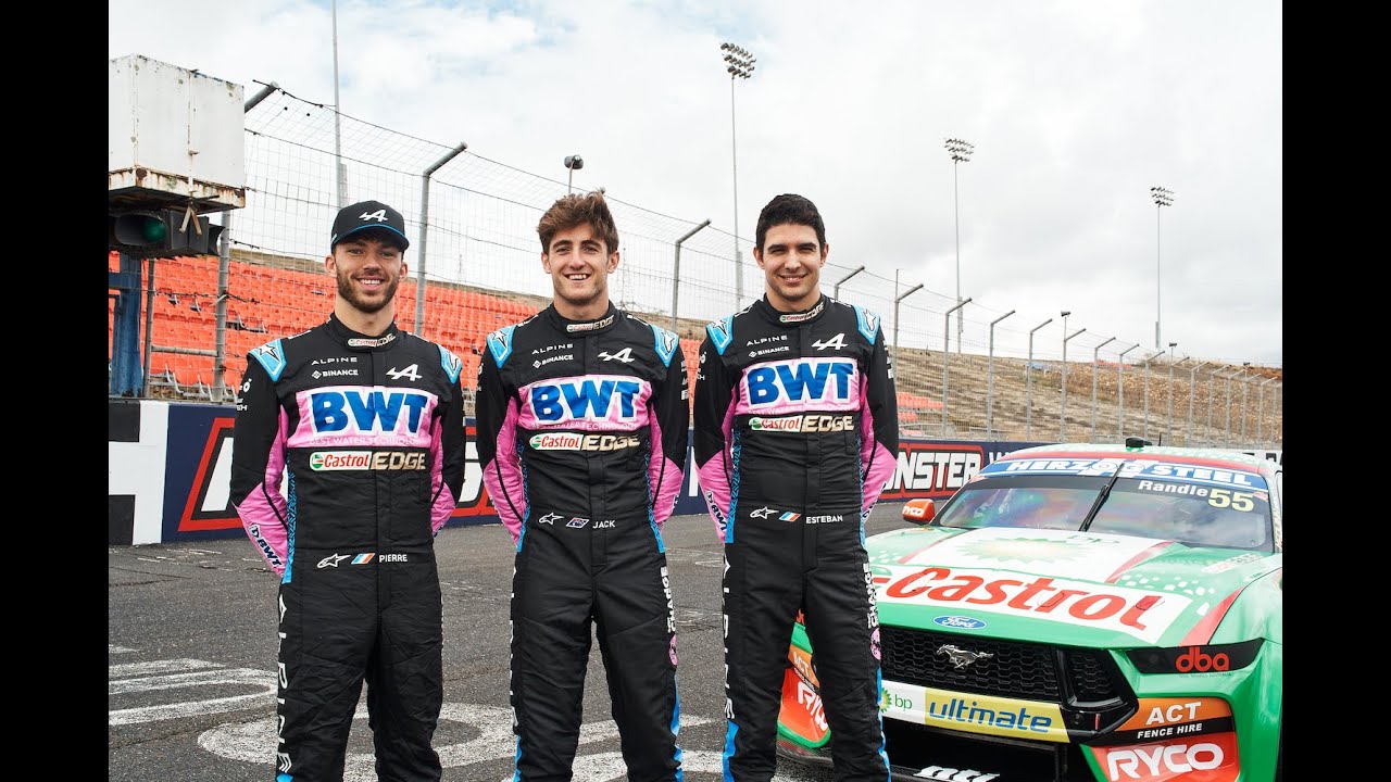 Pierre Gasly, Esteban Ocon and Jack Doohan embrace Melbourne with V8