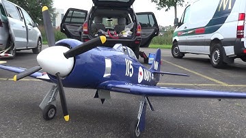 Navy Hawker Sea Fury FB.11 RC Airplane sounds fantastic Radial Engine