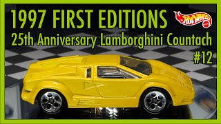 Hot Wheels 1997 First Editions 25th Anniversary Lamborghini Countach #12/12
