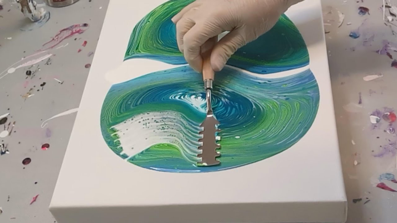 MUST SEE👀 Mesmerizing Fluid Art Swipe with Holbein Luminous Lemon🍋💥A ...