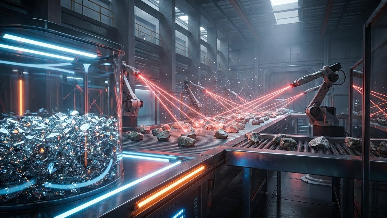 Inside the Diamond Polishing Factory How Rough Stones Turn Into $1M Gems (Full Process)