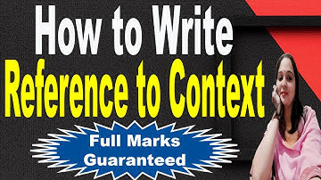 How to write Reference to Context | Reference to Context Kaise Likhen