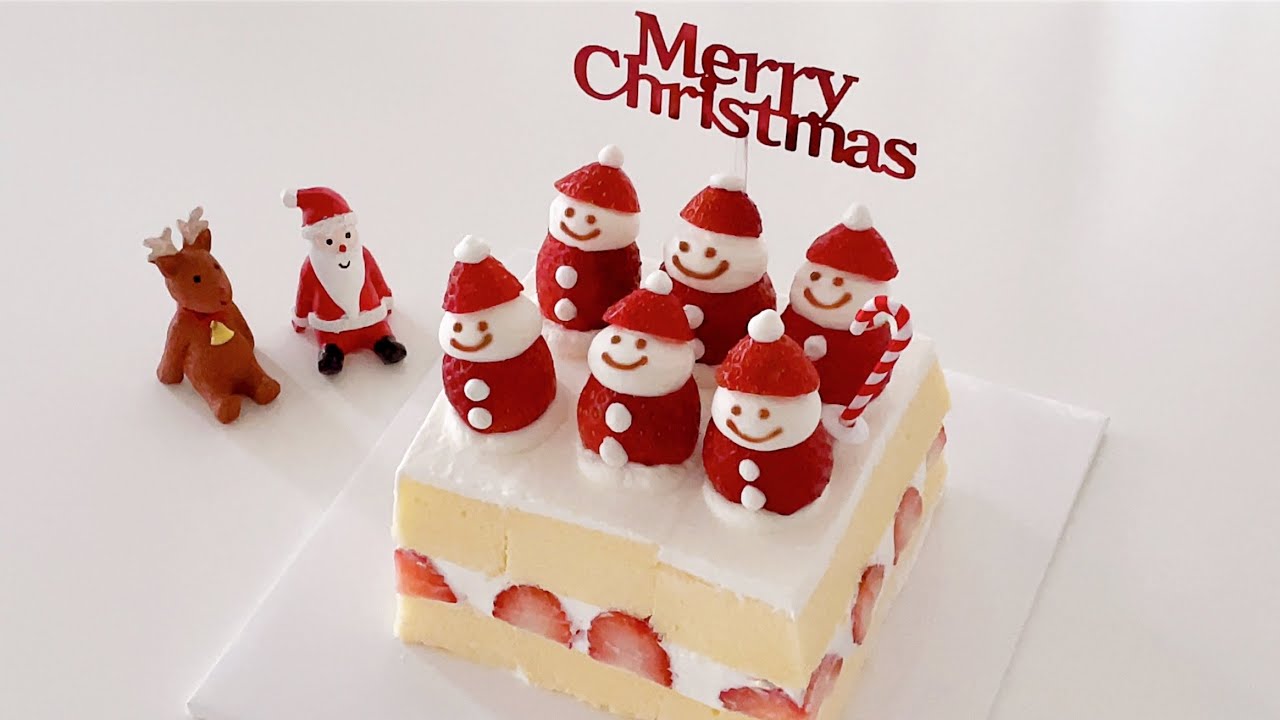 🎅🏻마트에서 구매한 카스테라로 크리스마스 케이크 만들기 | 크리스마스다이소베이킹 | 초간단 크리스마스 베이킹 vlog | christmas cake baking