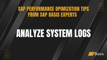 SAP Performance Optimization Tips: Analyze System Logs