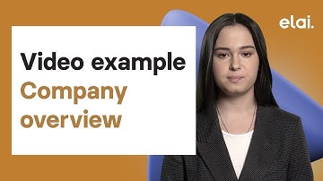 Company Overview: Elai.io template example