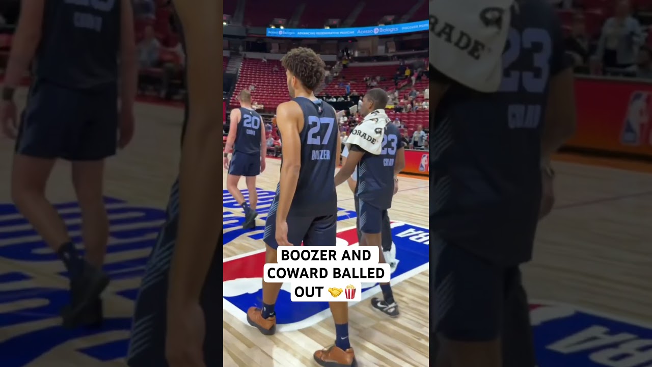 Cameron Boozer and Cedric Coward walk off after leading the Grizzlies to a NBA Summer League W!