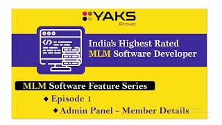 MLM Software Feature Series - Episode 1(Member Detail) | MLM Software Demo in Hindi | YAKS Group screenshot 5