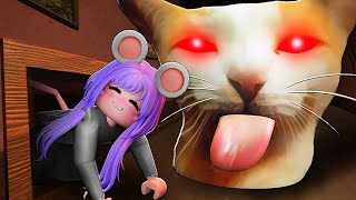 Убеги От Кисика В Одиночку! Хард-Мод Лабиринта! Roblox Escape Bleh Cat!