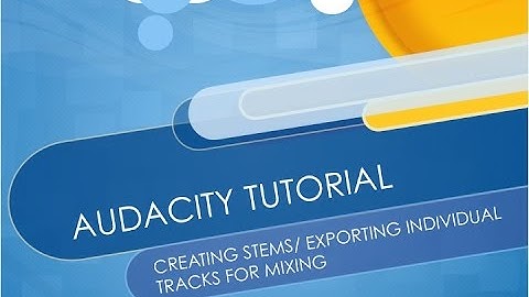 Reggaerica Tutorial - Audacity - Exporting Stem Files for Mixing