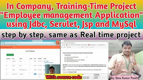 Employee Management Project || JDBC,Servlet,JSP and MySql java project || final year project for CS