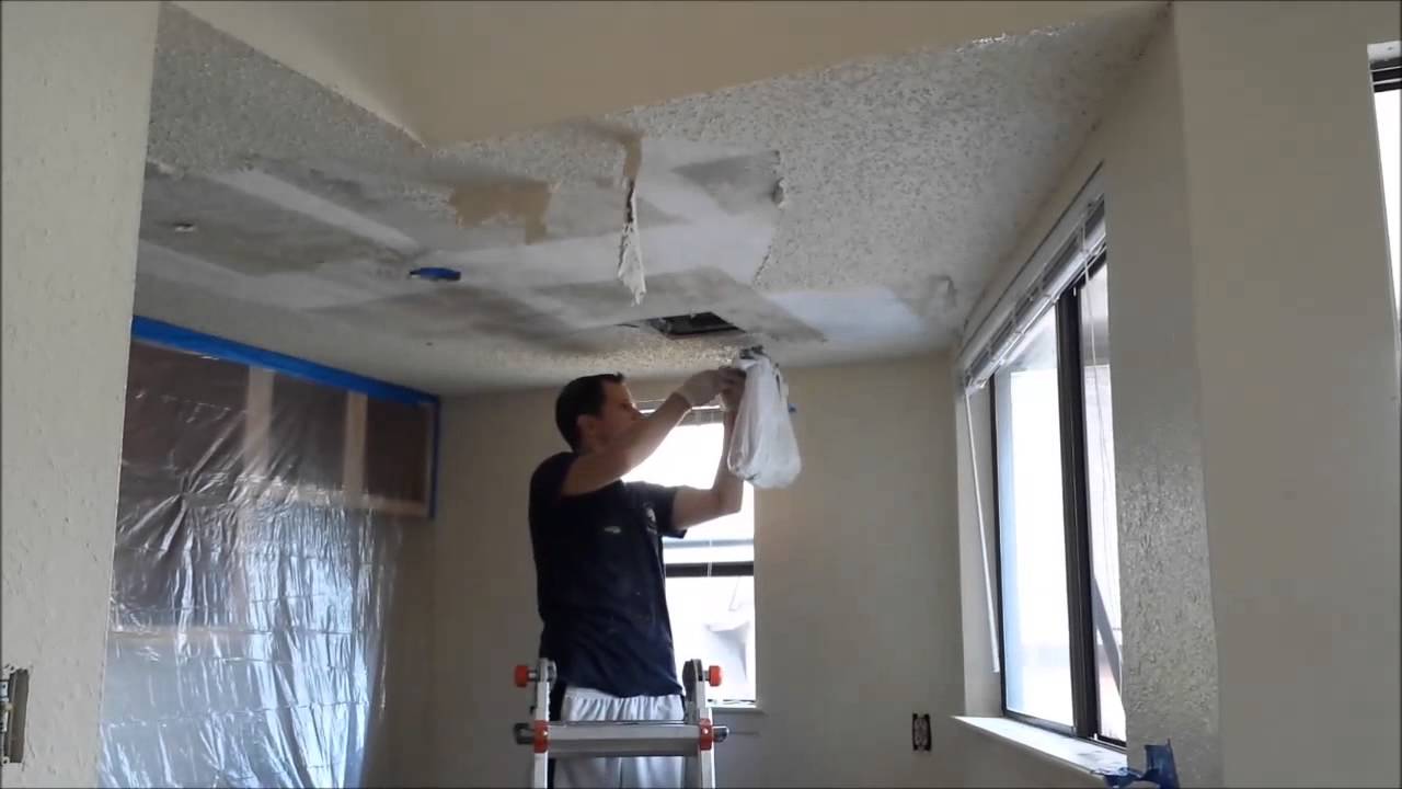 How To Scrape Popcorn Ceilings Quickly Youtube