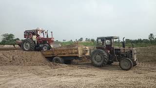 MF 240 Tractor stucked badly into mud with full loaded Trolley / Tractors wala / Tractor Wala
