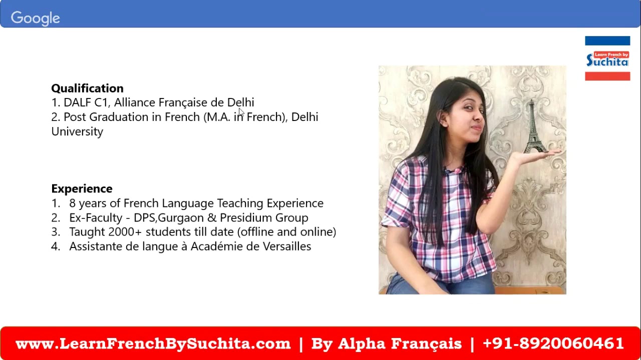 Beginner's Level DELF A1 Webinar For Classes +91 8920060461 - YouTube