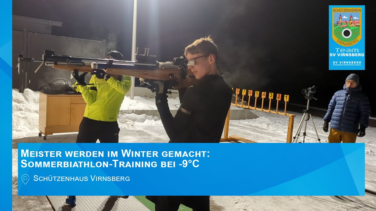 Meister werden im Winter gemacht: Virnsberger Sommerbiathlon-Training bei -9°C