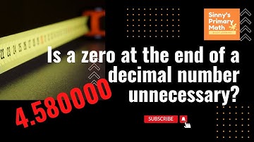 Is a zero at the end of a decimal number unnecessary? | Sinny’s Primary Math