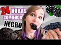 24 HORAS COMIENDO NEGRO | All Day Eating Black Food Challenge