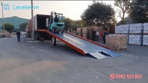 Cầu lên container - CẦU DẪN XE NÂNG LÊN CONTAINER - Cầu rút container ngoài trời - Cầu di động