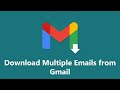 How to Download Multiple Emails from Gmail in Bulk | Updated 2022
