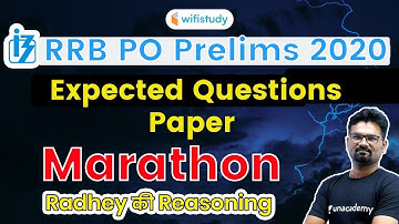 10:00 PM - IBPS RRB PO 2020 (Prelims) | Reasoning by Radhey Rawat | Most Expected Questions