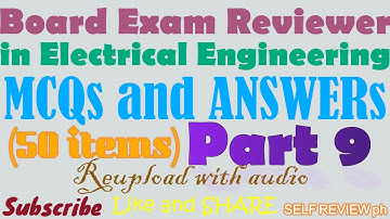 REE|| Exam Reviewer in Electrical Engineering(50 MCQs and Answers)        Part 9 reupload with audio