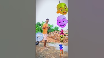 Upin ipin head to dancing frog,, joker,, gorilla & red dame tu cosita - magic vfx #trending #shorts