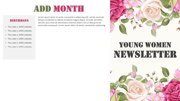 One Page Young Women Newsletter PowerPoint Template | Kridha Graphics