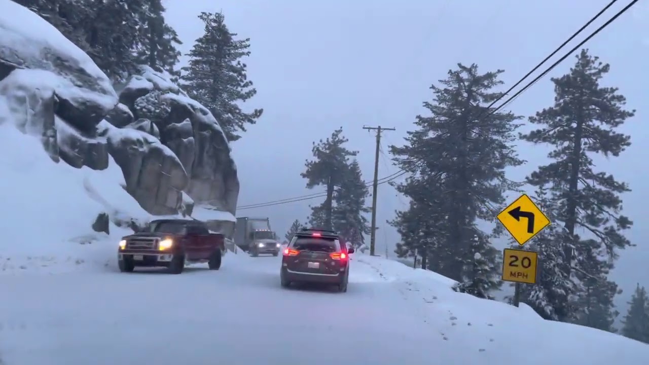 Snow is piling up. Big Bear is getting steady accumulating snowfall and