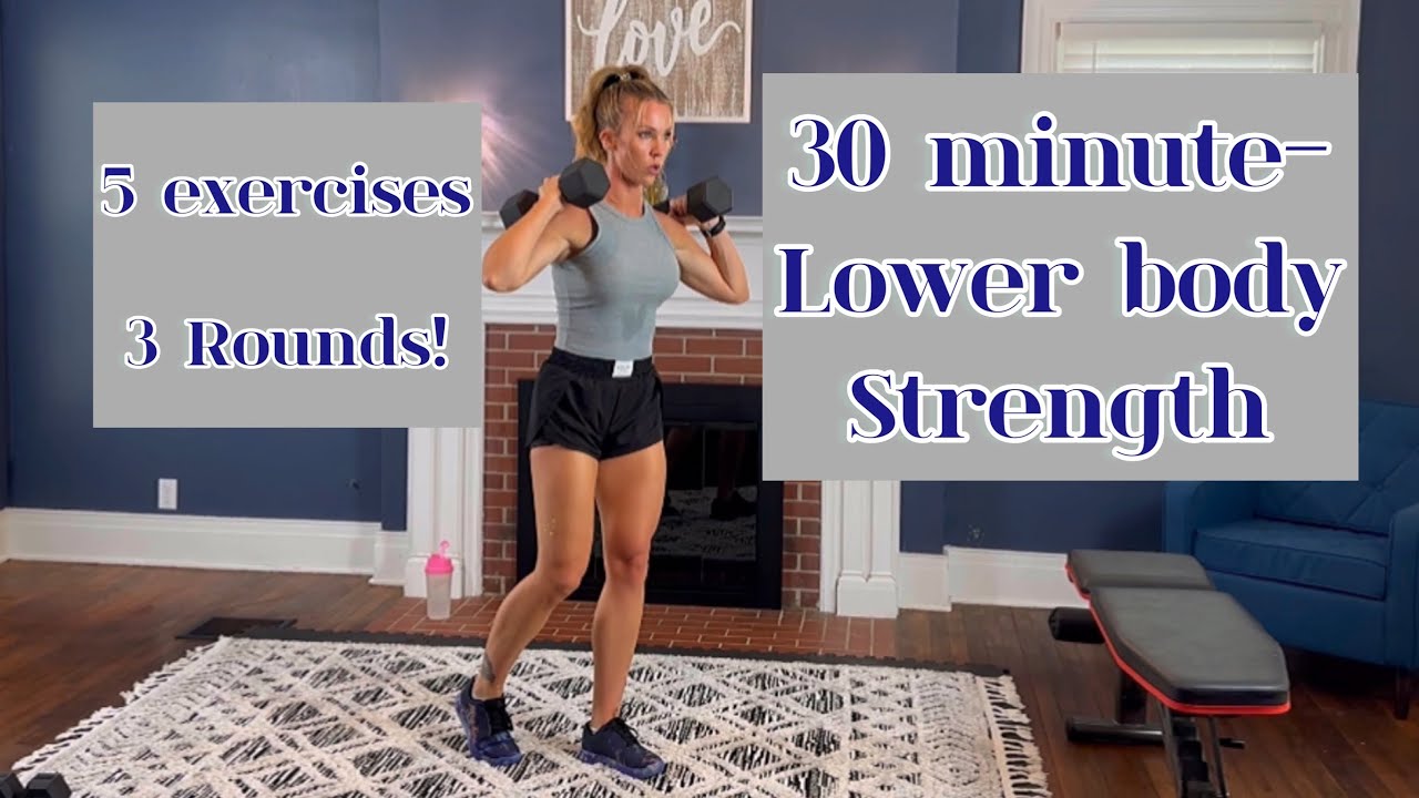 30 minute lower body - strength Dumbbells - YouTube