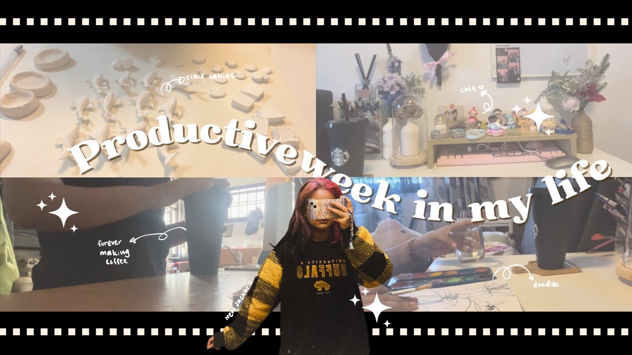 College vlogs | productive weeks and a lot of art - YouTube