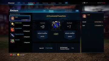 Enchanting taking double the resources Tera Console 2019-07-02