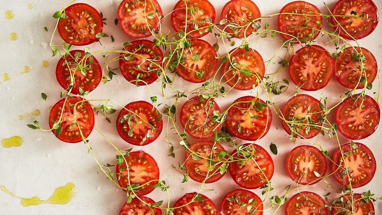 Advarsel Tilskud Prædike Semi-tørrede tomater - opskrift - YouTube