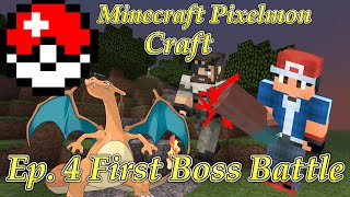 Minecraft pixelmon craft lets play episode 4 boss battle and finding gym screenshot 2
