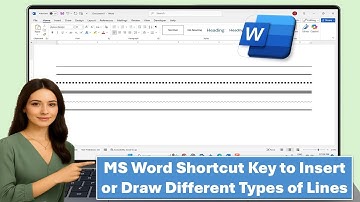 MS Word Shortcut Key to Insert or Draw Different Types of Lines