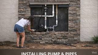 Wall Waterfall Transformation: From Plain Wall to Exotic Water Feature (AI Video)