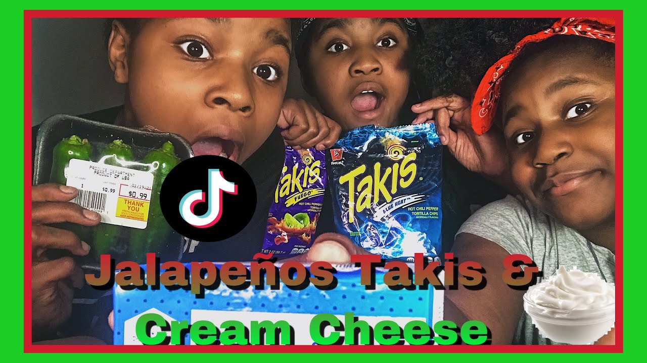 Trying Viral Tik Tok Snacks Jalapeño Takis & Cream Cheese Baybaykidz
