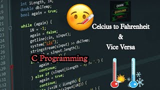 Celsius to Fahrenheit & Fahrenheit to Celsius conversion in C | #short