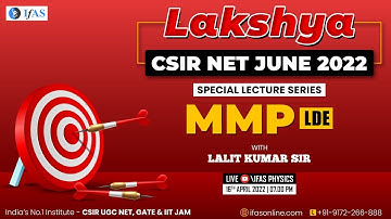 Aim CSIR NET June 2022 Physics | LDE | IFAS