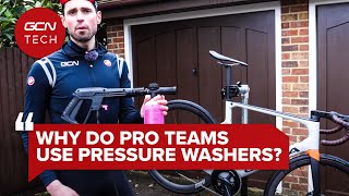 Why Do World Tour Team Mechanics Use Pressure Washers? | GCN Tech Clinic #AskGCNTech