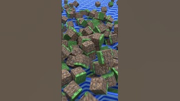 Into The Honeycomb Minecraft Grass Cubes Drop #minecraft #satisfying #animation